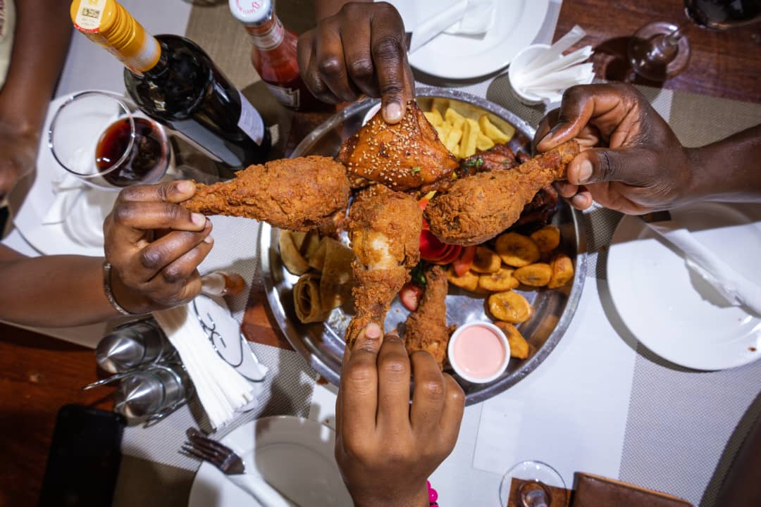 Chicken enjoyment with friends